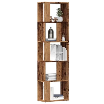 vidaXL Boekenkast 45x24x159 cm bewerkt hout oud houtkleurig, Verzenden