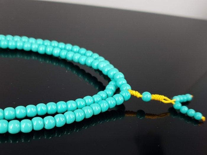 Natuurlijke turquoise tasbih gebedssnoer / Gratis verzending, Verzamelen, Mineralen en Fossielen