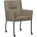 Leren eetkamerstoel Lucky - Toledo Mocca (taupe/bruin), Huis en Inrichting, Stoelen, Nieuw, Leer, Ophalen of Verzenden, Eén