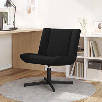 vidaXL Draaistoel Zwart 63 x 75 x 76 cm Stof, Verzenden, Nieuw