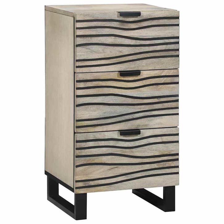 vidaXL Mediaopslagkasten met lade Wit en Zwart 40 x 33 x 75, Huis en Inrichting, Kasten | Dressoirs, Nieuw, Verzenden