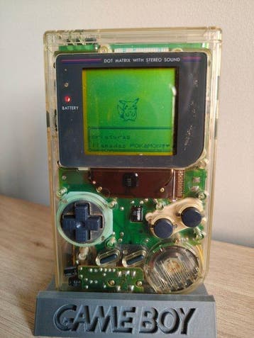 Nintendo - Gameboy Classic - Game Boy transparente + Pokémon
