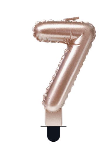 Kaars Folie Ballon Rose Goud 7 10cm, Verzenden, Nieuw