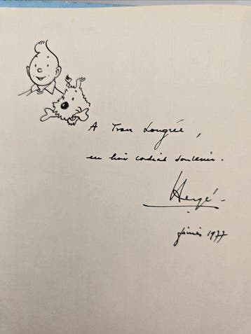 Collection de documents : dédicace et signature dHergé +, Livres