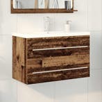 vidaXL Wastafel kabinet voor de badkamer 2 pcs 80 x 38,5 x, Huis en Inrichting, Verzenden, Nieuw