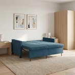 vidaXL Slaapbank / zetel Blauw Stof, Verzenden