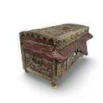 Coffre de rangement - Bois, Cuir, Laiton