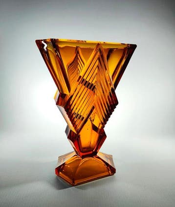 Inwald glass - Rudolf schrötter - Vase - vase Art déco, Antiquités & Art