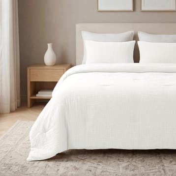 Lazy all-in-one dekbed Mousseline - crème-wit - 2-persoons |, Huis en Inrichting, Verzenden, Nieuw