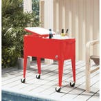vidaXL Koelbox op wielen 92x43x89 cm rood, Elektronische apparatuur, Verzenden, Nieuw