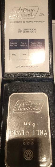 100 grammes - Argent .999 - Albino Moutinho - Avec