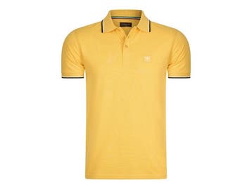 Veiling - Cappuccino Italia Polo Applique Pique - Geel - XL, Vêtements | Hommes, T-shirts