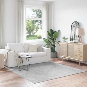 vidaXL Antislip Shaggy Tapijt Grijs 200 x 200 cm PP, Verzenden, Nieuw