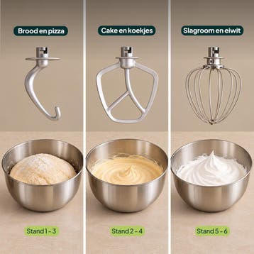 2000W Keukenmachine - Keukenrobot - 6.2L - Keukenmixer - Mix, Verzenden