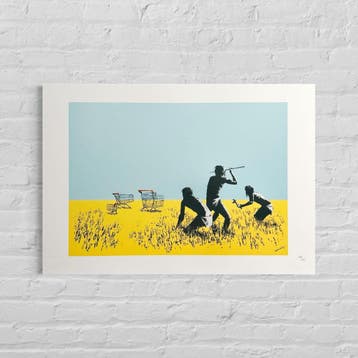 Banksy Trolleys Lithografie Arches 300gsm 42x59 cm