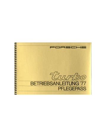 1977 PORSCHE 911 TURBO INSTRUCTIEBOEKJE DUITS, Ophalen of Verzenden