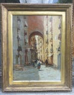 Giuseppe Rispoli (1882-1960) - Vicolo Napoletano, Antiek en Kunst