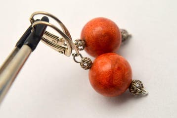 Koraal - 925 Zilver - Fijn rood koraal ronde bolletjes