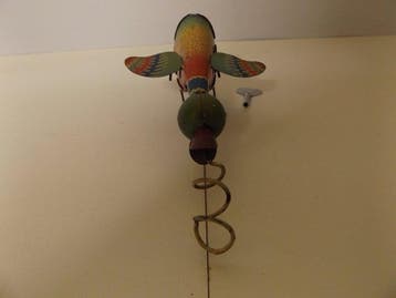 Jep - Vogel met worm - Opwindbaar blikken speelgoed -