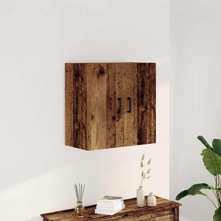 vidaXL Wandkast 60x31x60 cm bewerkt hout oud houtkleurig, Huis en Inrichting, Kasten | Overige, Nieuw, Verzenden