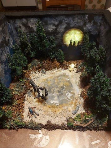 Harry Potter - - Film rekwisiet Diorama van Harry Potter en, Nieuw