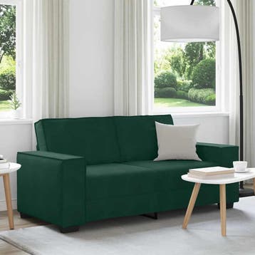 vidaXL Tweezitsbank / zetel 180x78x84 cm fluweel donkergroen, Verzenden