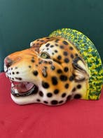 Beeld, Testa di Giaguaro - 19 cm - Keramiek