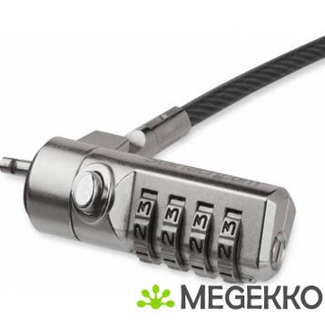 StarTech.com LTLOCK4D kabelslot Zwart, Zilver 2 m, Computers en Software, Antivirus- en Beveiligingssoftware, Verzenden, Nieuw