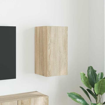 vidaXL TV Wandkast 30 x 31 x 60 cm Sonoma Bewerkt hout, Huis en Inrichting, Kasten |Televisiemeubels, Verzenden, Nieuw