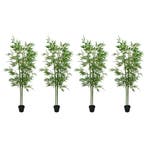 vidaXL Kunstmatige Bamboe Boom 4 pcs Groen 60 x 18 x 190 cm, Verzenden