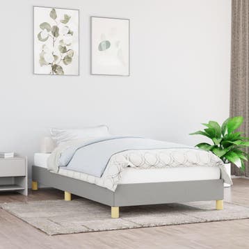 vidaXL Bedframe zonder matras 90x190 cm stof lichtgrijs, Verzenden