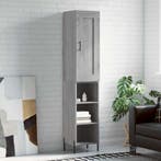 vidaXL Hoge kast 34,5x34x180 cm bewerkt hout grijs sonoma, Verzenden, Nieuw