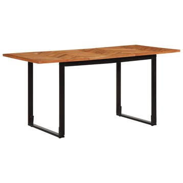 vidaXL Eettafel 160x80x75 cm massief acaciahout, Huis en Inrichting, Tafels | Eettafels, Verzenden, Nieuw