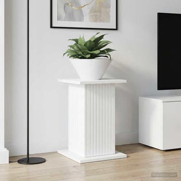 vidaXL Plantenstand 2 st Hoogglans Wit 30,5 x 30 x 43 cm, Verzenden