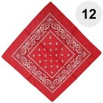 Fako Fashion - Boerenzakdoek Rood - Bandana Rood - Zakdoek, Verzenden, Nieuw