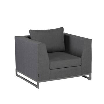 Exotan Rhodos loungestoel zwart |, Nieuw