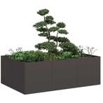 vidaXL Plantenbak 120x80x40 cm staal zwart, Verzenden, Nieuw