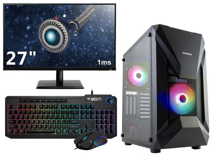 Complete Gaming PC Setup - 27 Gaming Monitor, - Mechanic..., Informatique & Logiciels, Ordinateurs de bureau, Enlèvement ou Envoi