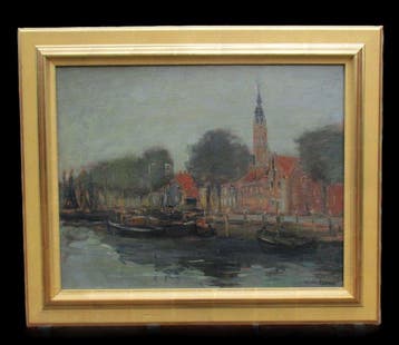 Maurice Seghers (1883-1959) - Haven van Veere (Zeeland), Antiek en Kunst