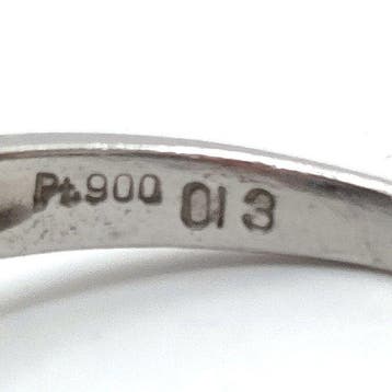 Ring Platina Saffier - Diamant, Nieuw