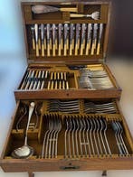 Mappin & Webb - Ménagère - Plaqué(e) argent, Os, Bois - 12