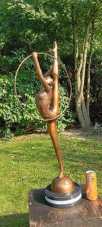 Gratis verzending groot brons ballerina naam arnadia -, Antiek en Kunst