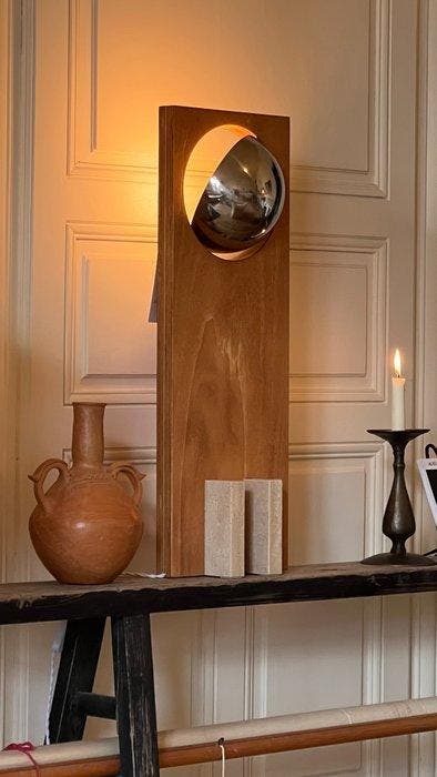 Edoardo Lietti Studio - Lampadaire - Galileo 2.3 - Travertin, Antiek en Kunst, Kunst | Designobjecten