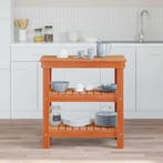 vidaXL Werkbank Wasbruin 78,5 x 50 x 80 cm Massief, Verzenden, Nieuw