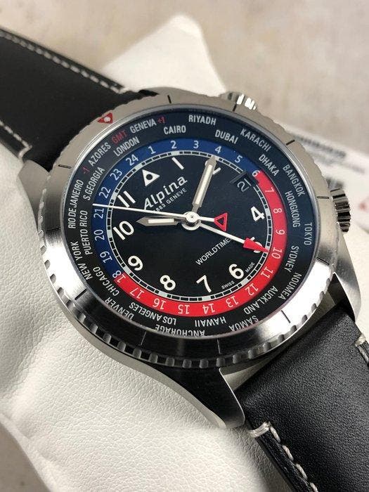 Alpina - Startimer Pilot Worldtimer GMT - AL-255BRB4S26 -, Bijoux, Sacs & Beauté, Montres | Hommes