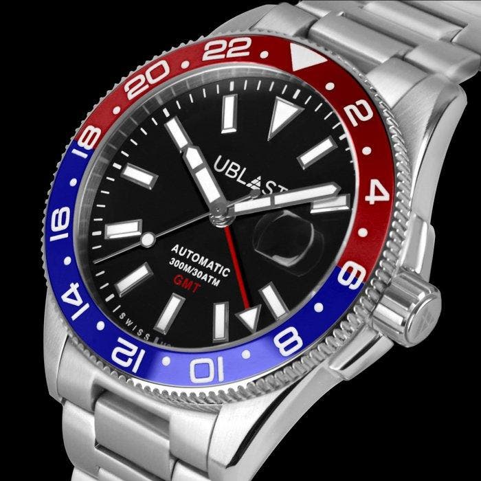 Ublast - Royal GMT Professional - UBRG44BBR - Automatic, Bijoux, Sacs & Beauté, Montres | Hommes