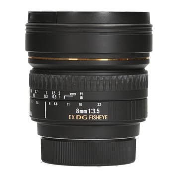 Sigma 8mm f/3.5 EX DG Fisheye - Nikon F - Fisheye, Ophalen of Verzenden