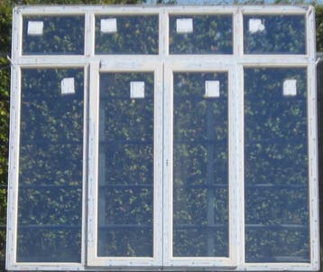 pvc terrasraam , raam , chassis 267 x 239 creme / wit, Ophalen of Verzenden, Deurkozijn