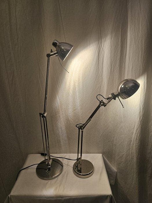 Lamp - ANTIFONI + Verstelbare Industriele Verchroomd -, Antiek en Kunst, Curiosa en Brocante