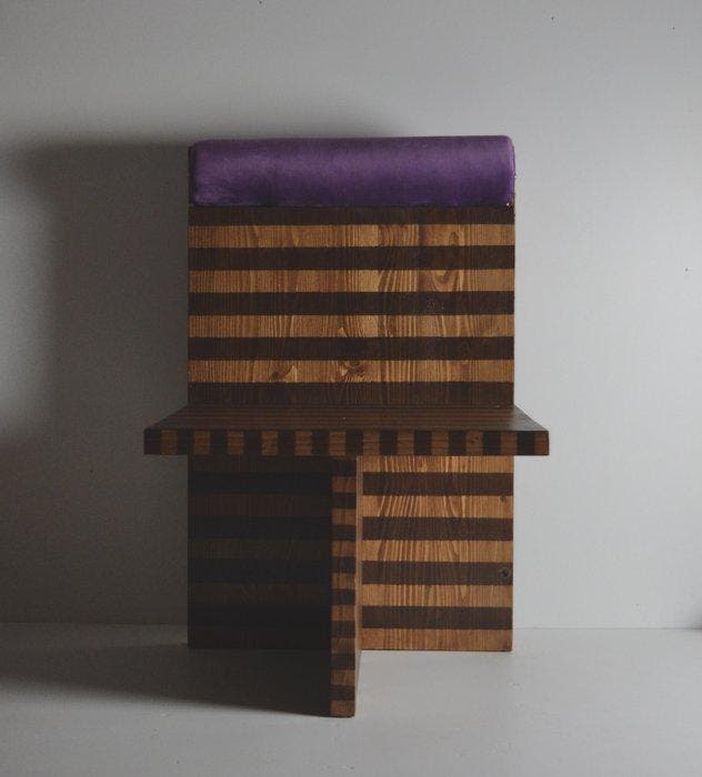 Studio Greca - Fauteuil - Ettore, moderne ode - Hout,, Antiquités & Art, Curiosités & Brocante